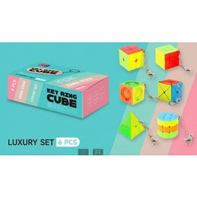   Keychain Cube set B(2x2,3x3, deformed,dino cube,pyraminx, cylinder)